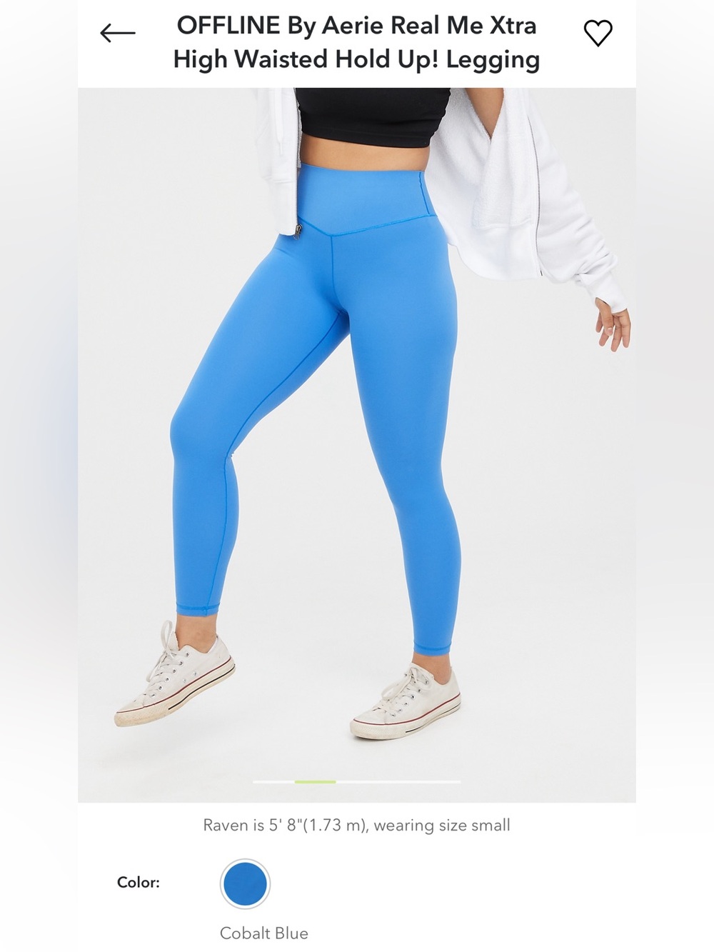 OFFLINE By Aerie Real Me Xtra High Waisted Hold Up! Legging - Cobalt Blue